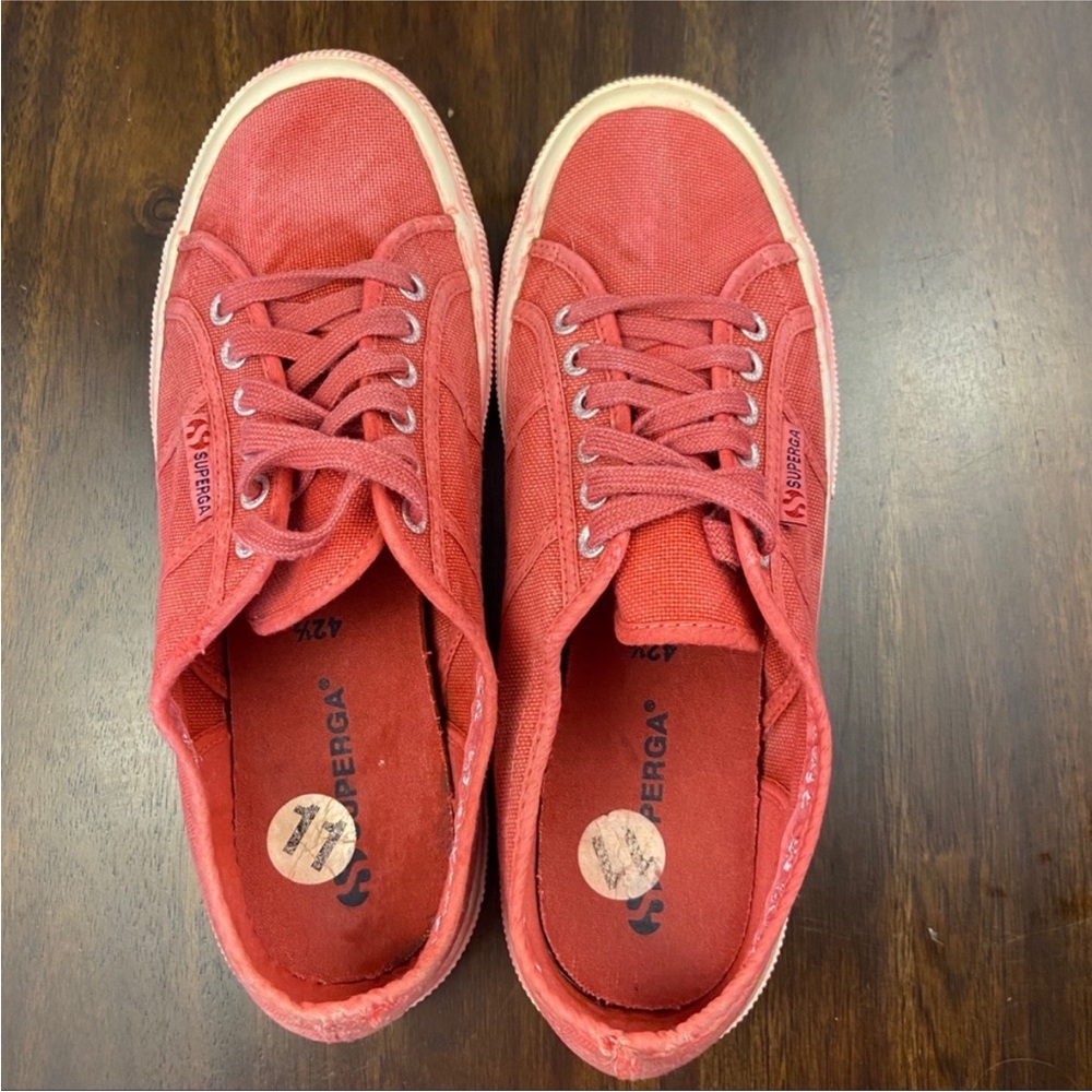 Superga Size 11 Classic Cotu Red Sneaker EUC - Picture 2 of 9